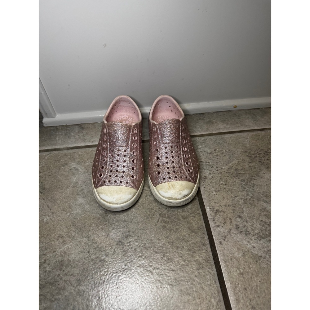 Native Shoes Glitter Slip On Shoes Toddler Kids Pink